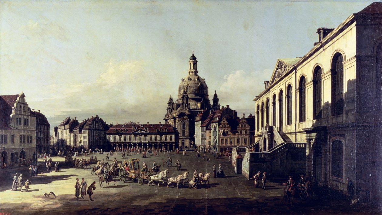 Neuer Marktplatz w Dreźnie, 1747 autorstwa Bernardo Bellotto