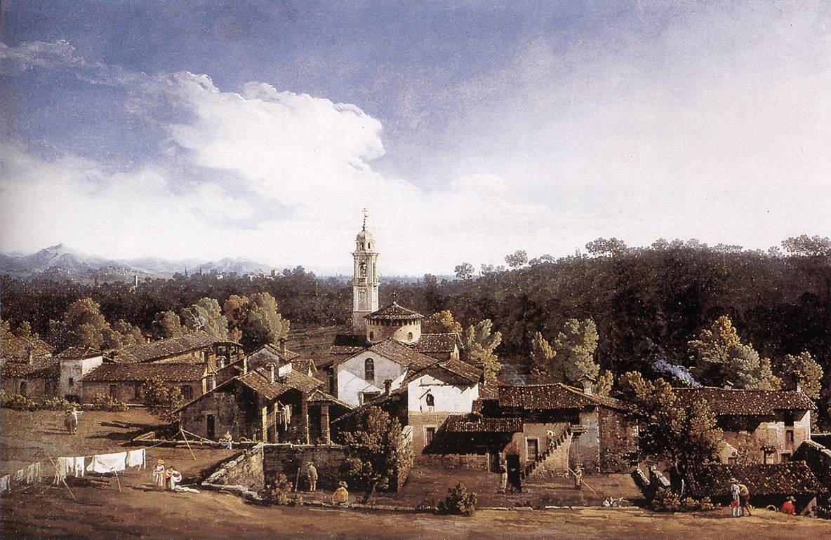 Widok na Gazzadę w pobliżu Varese autorstwa Bernardo Bellotto