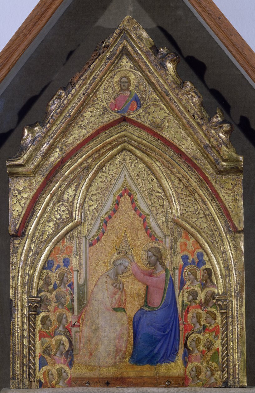 Koronacja Dziewicy (tempera na panelu) autorstwa Bernardo Daddi