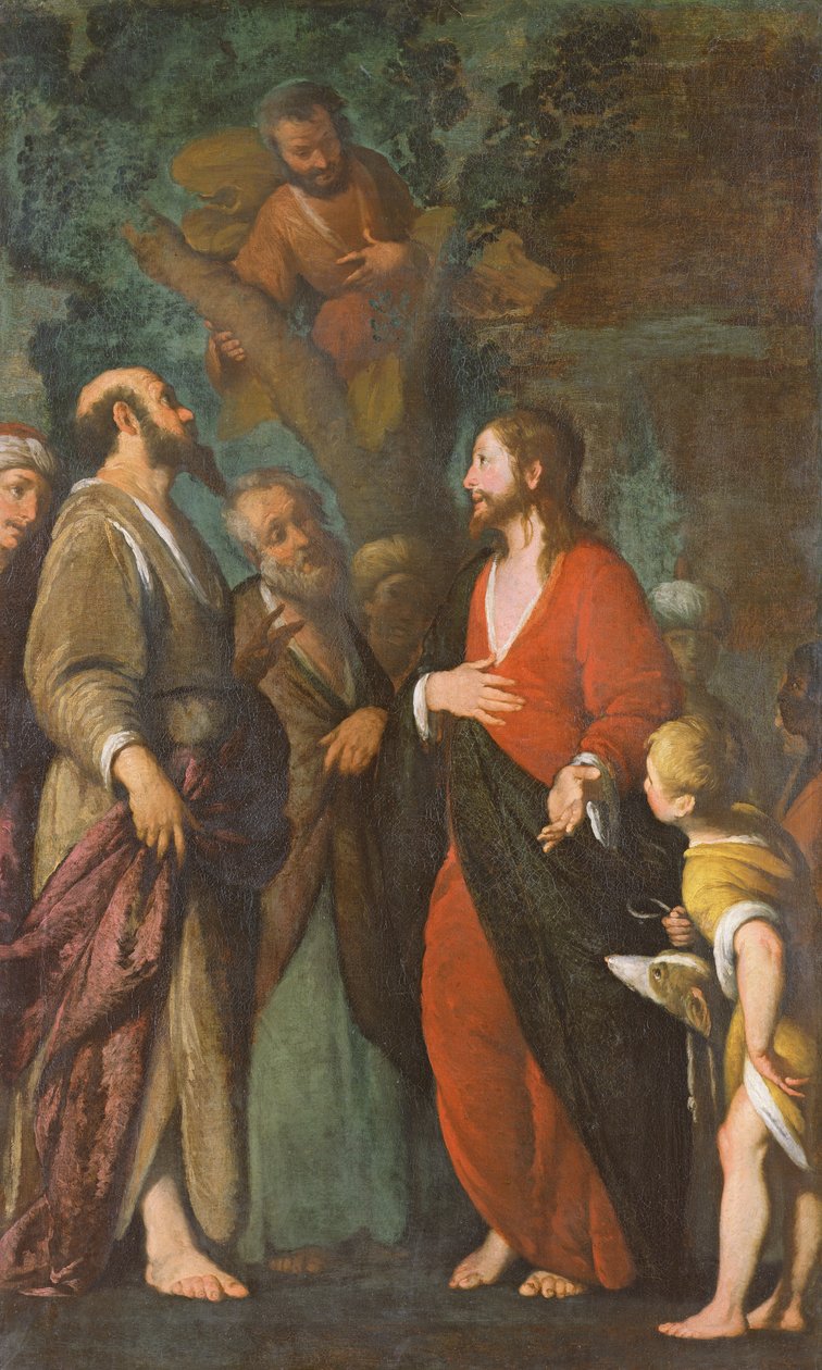 Nawrócenie Zacheusza autorstwa Bernardo Strozzi