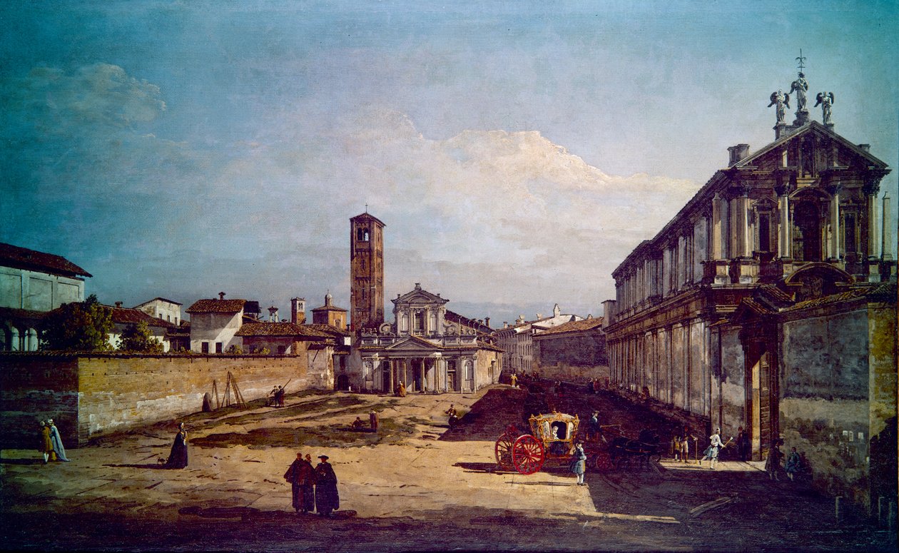 Widok na Mediolan (obraz) autorstwa Bernardo Bellotto