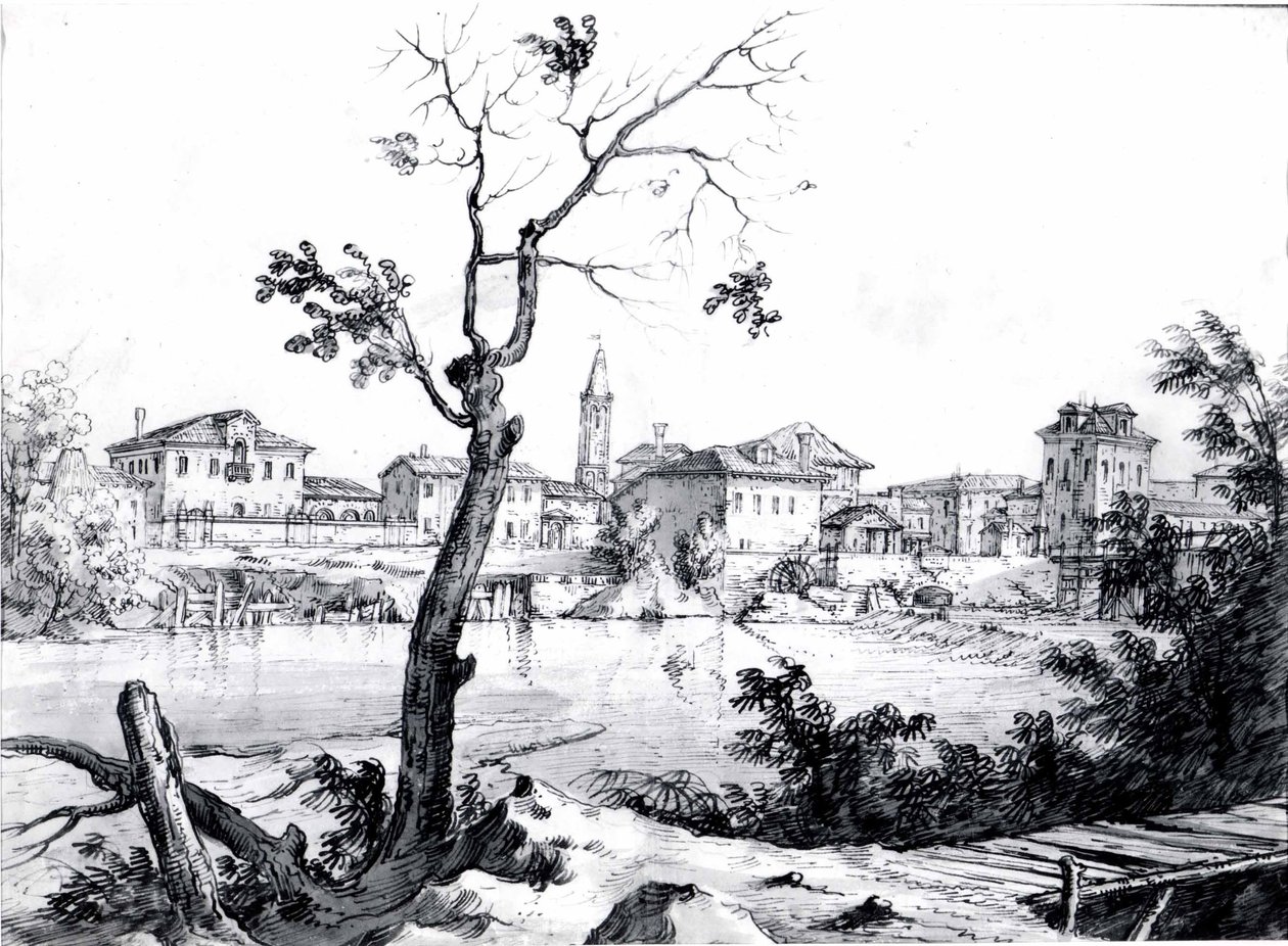 Wieś nad Brentą autorstwa Bernardo Bellotto