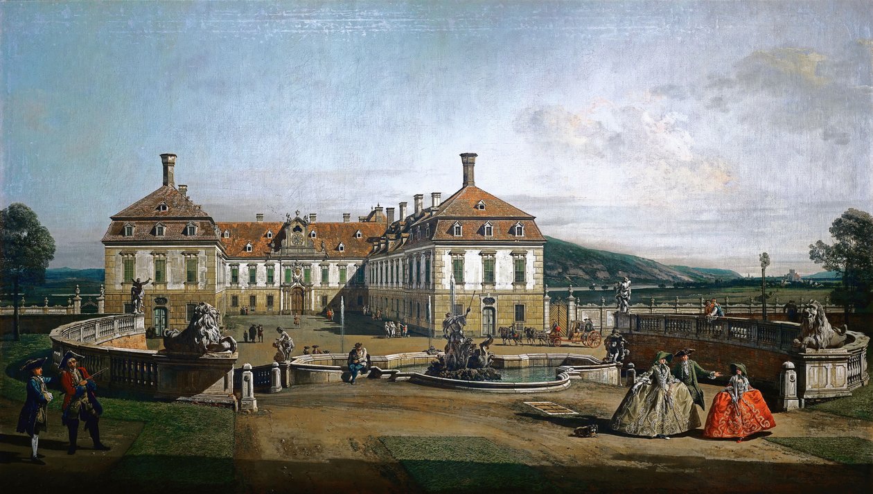Niemcy: cesarski pałac Schloss Hof, strona dworu honorowego autorstwa Bernardo Bellotto