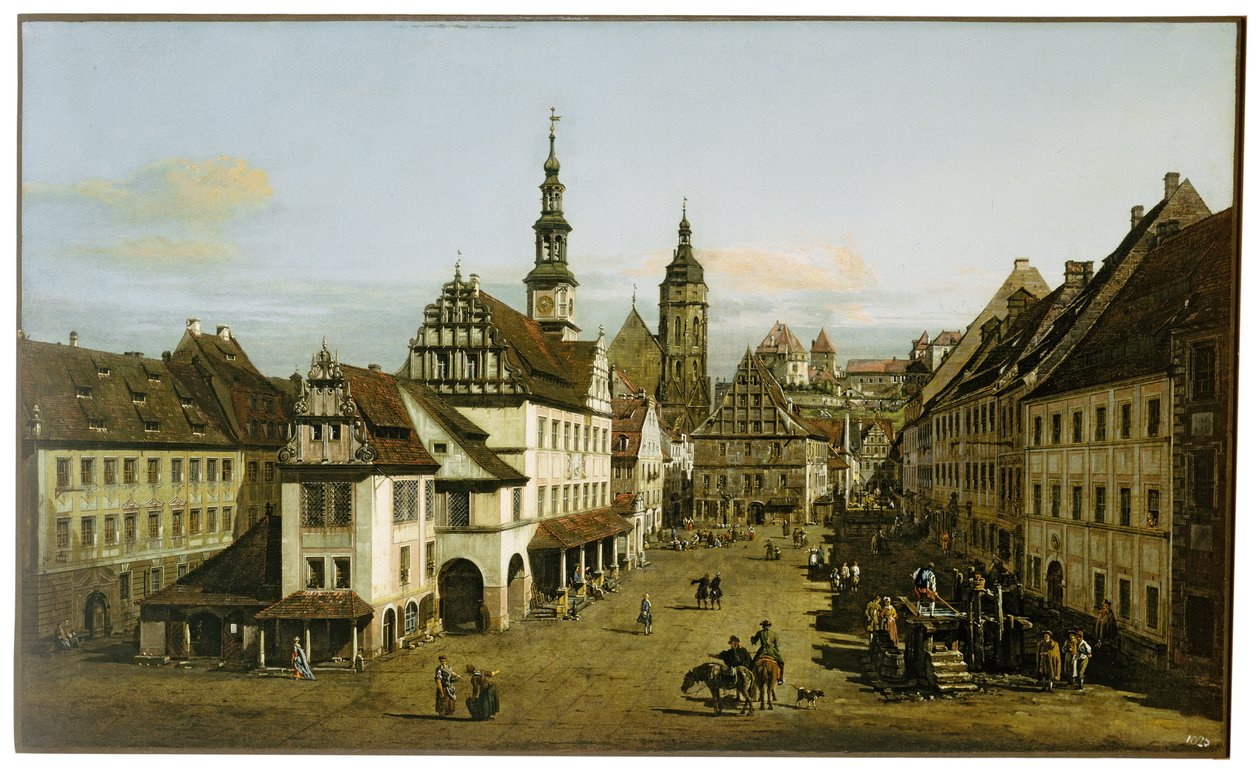 Niemiecki: Städtebild (Rynek w Pirnie) Rynek w Pirnie autorstwa Bernardo Bellotto