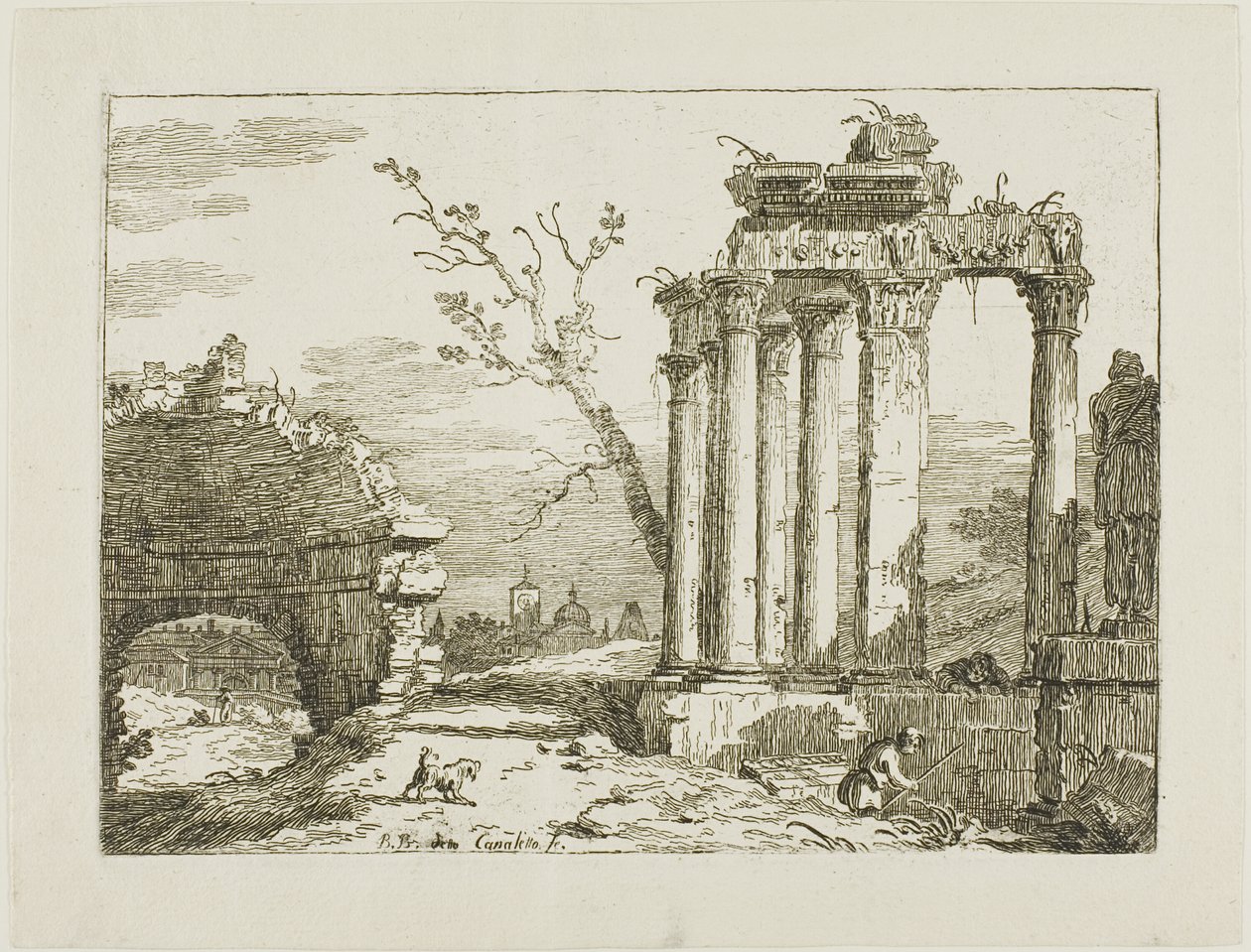 Krajobraz z ruinami autorstwa Bernardo Bellotto