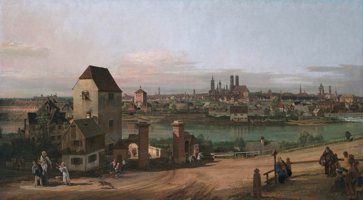 Monachium widziane z Haidhausen autorstwa Bernardo Bellotto