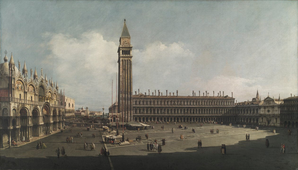 Piazza San Marco, Wenecja, c. 1740. autorstwa Bernardo Bellotto