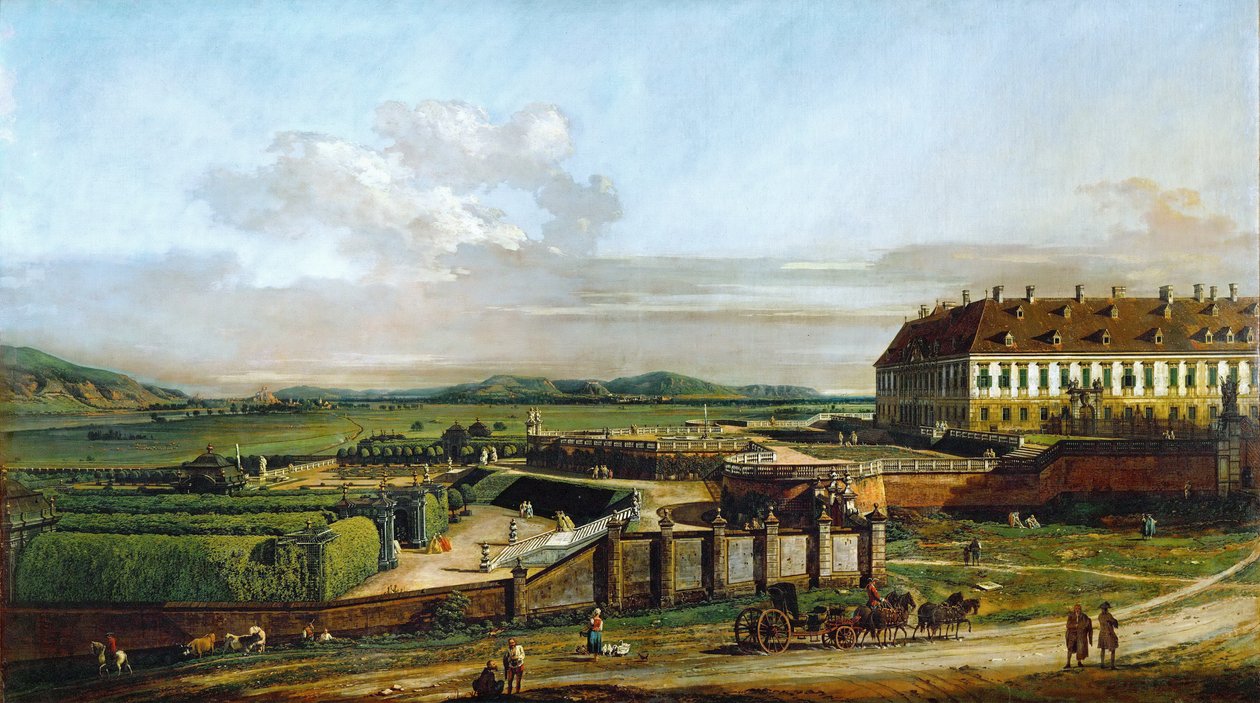 Zamek Schlosshof widziany z północy autorstwa Bernardo Bellotto