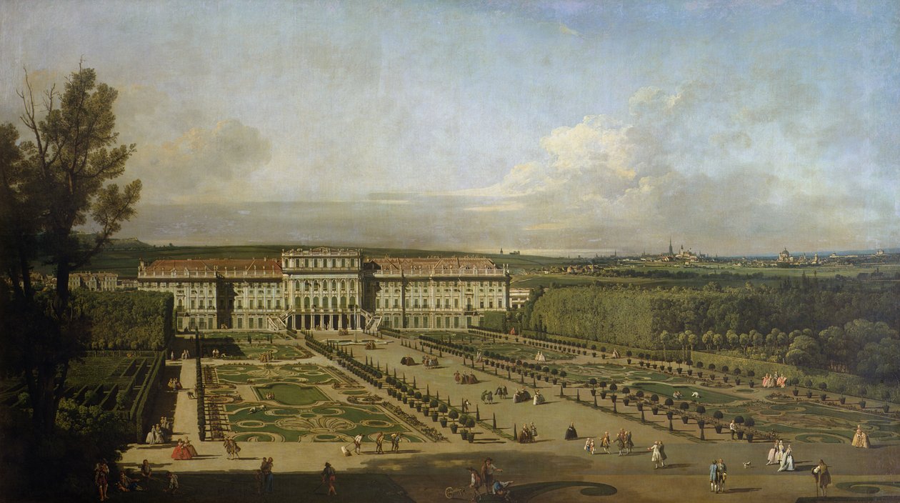 Pałac i ogrody Schonbrunn, 1759-61 autorstwa Bernardo Bellotto