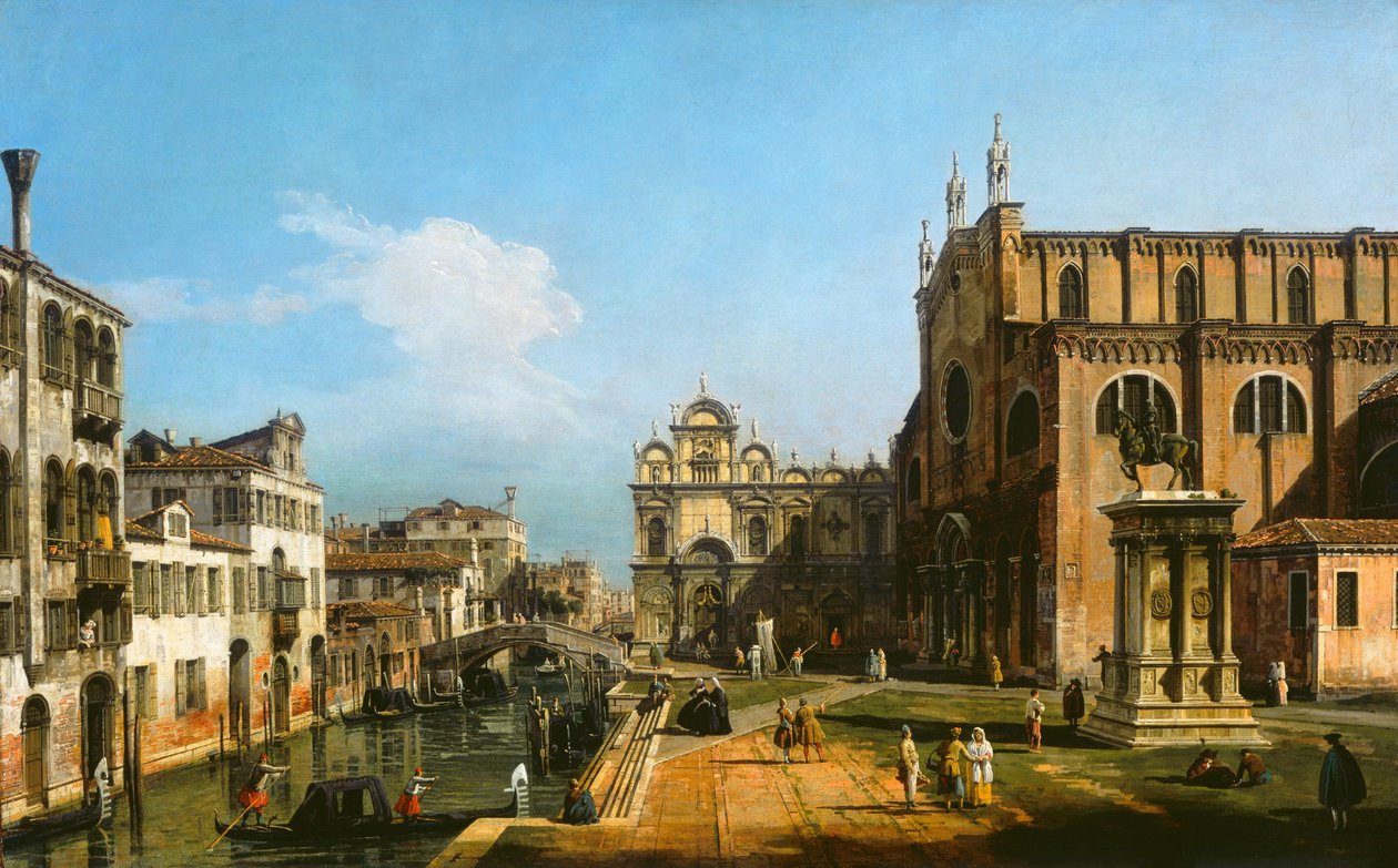 Campo di SS. Giovanni e Paolo, Wenecja, 17431747. autorstwa Bernardo Bellotto