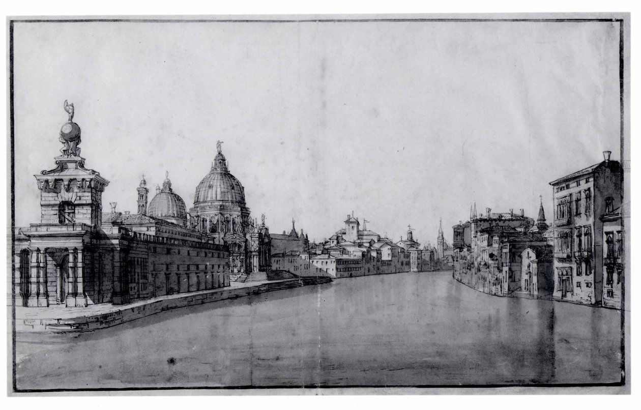 Wejście do Canal Grande, z Dogana da Mar i Santa Maria della Salute po lewej autorstwa Bernardo Bellotto