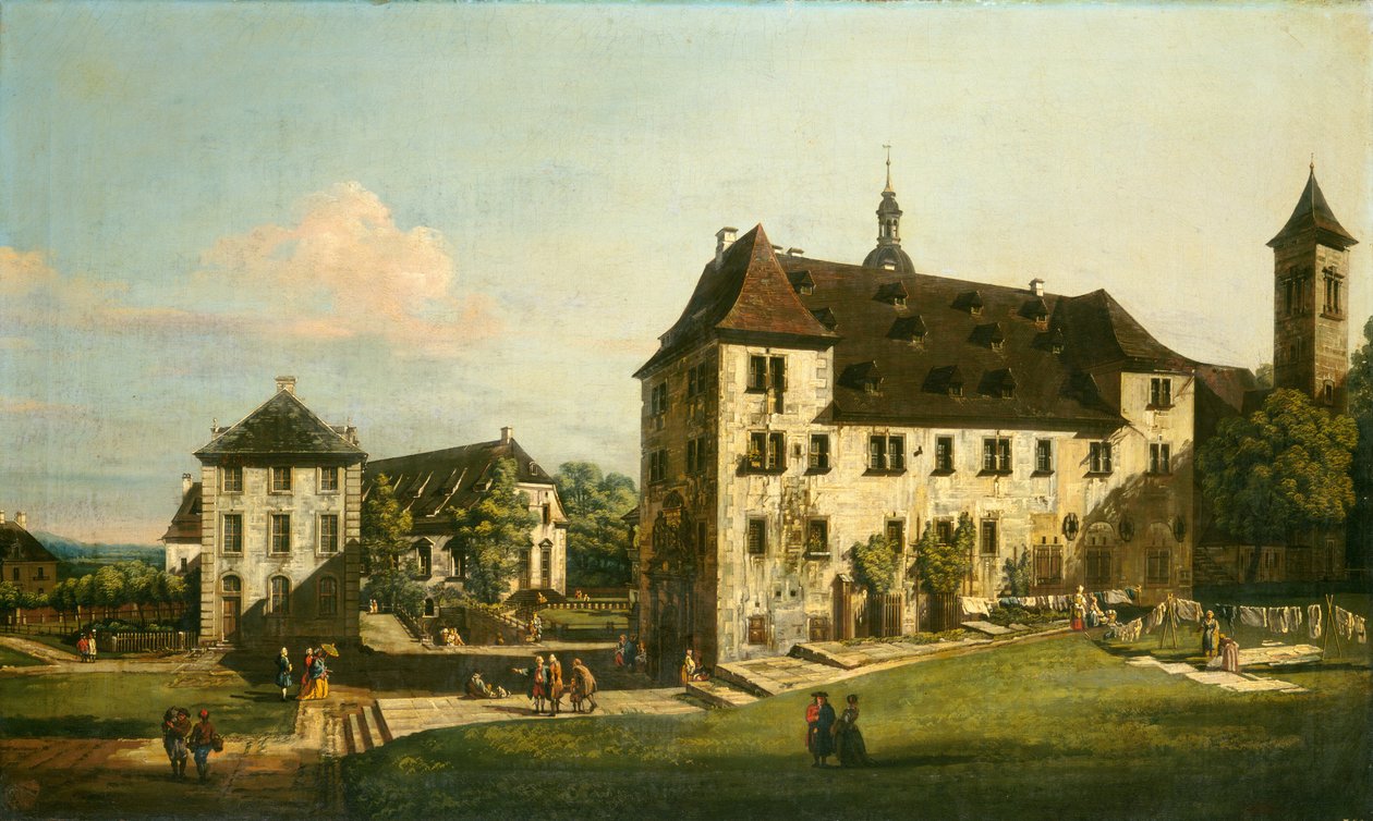 Twierdza Königstein: Dziedziniec z Magdalenenburgiem autorstwa Bernardo Bellotto