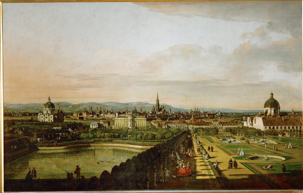 Wiedeń widziany z Belwederu... (olej na płótnie) autorstwa Bernardo Bellotto