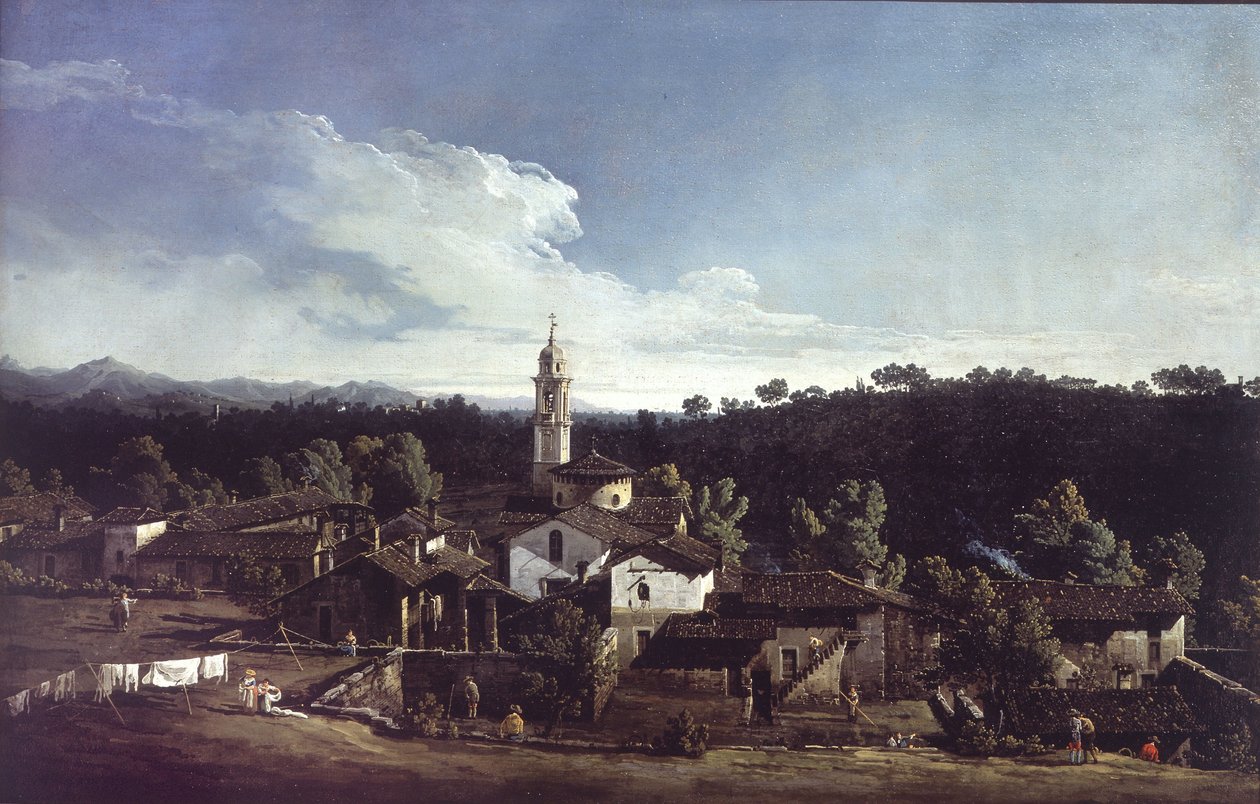 Widok na Gazzadę w pobliżu Varese autorstwa Bernardo Bellotto