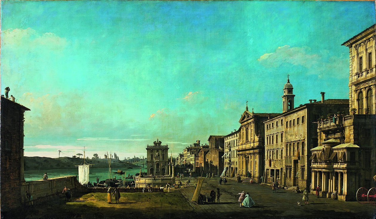 Widok na Via di Ripetta w Rzymie autorstwa Bernardo Bellotto