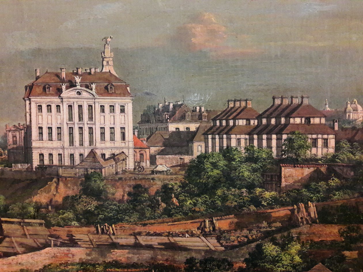 Widok Warszawy z Zamku Królewskiego (szczegół) autorstwa Bernardo Bellotto