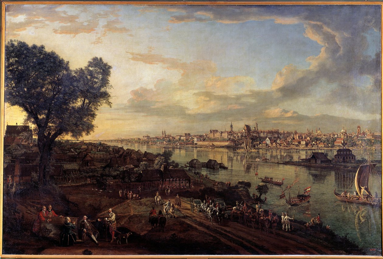Widok Warszawy z przedmieścia Pragi Obraz Bernardo Bellotto (1720-1780) autorstwa Bernardo Bellotto