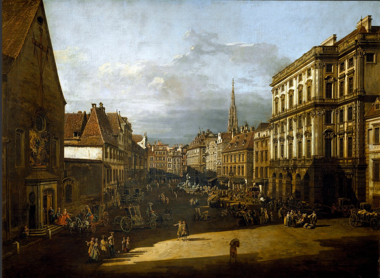Widok na targ mąki w Wiedniu Obraz Bernardo Bellotto (1720-1780) 1760 nd. 116x155 cm Wiedeń, Kunsthistorisches Museum autorstwa Bernardo Bellotto