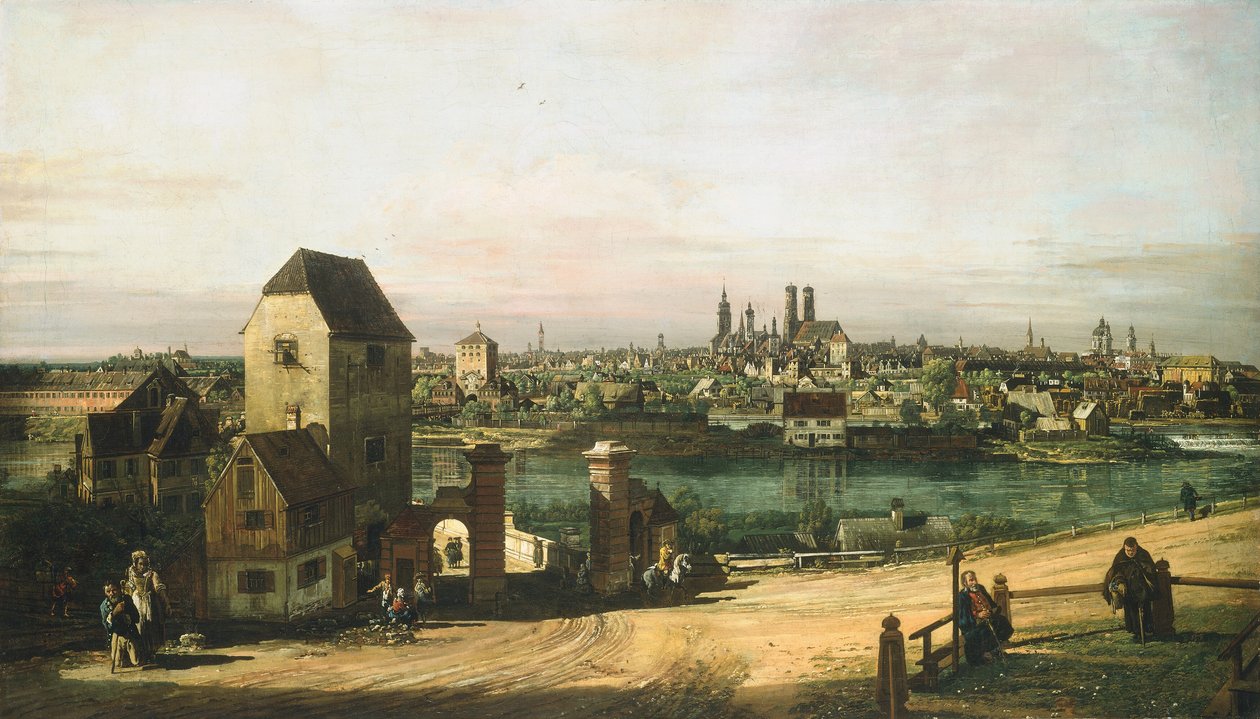 Widok na Monachium autorstwa Bernardo Bellotto and Workshop