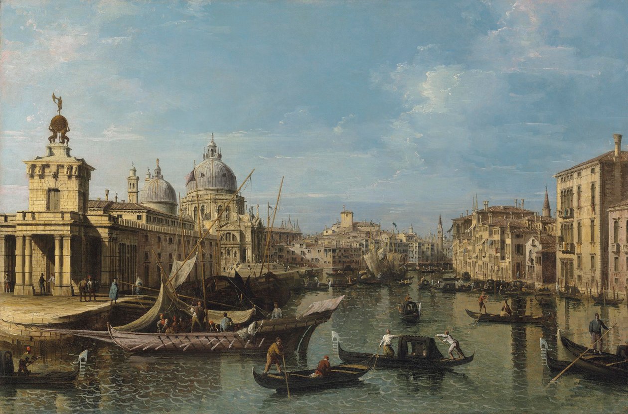 Wenecja: Wejście do Canal Grande, c.1720-80 (olej i płótno) autorstwa Bernardo Belotto Canaletto