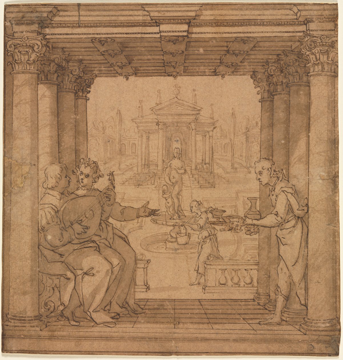 Ilustracja z Torquato Tassos Gerusalemme Liberata, 1586-1590. autorstwa Bernardo Castello