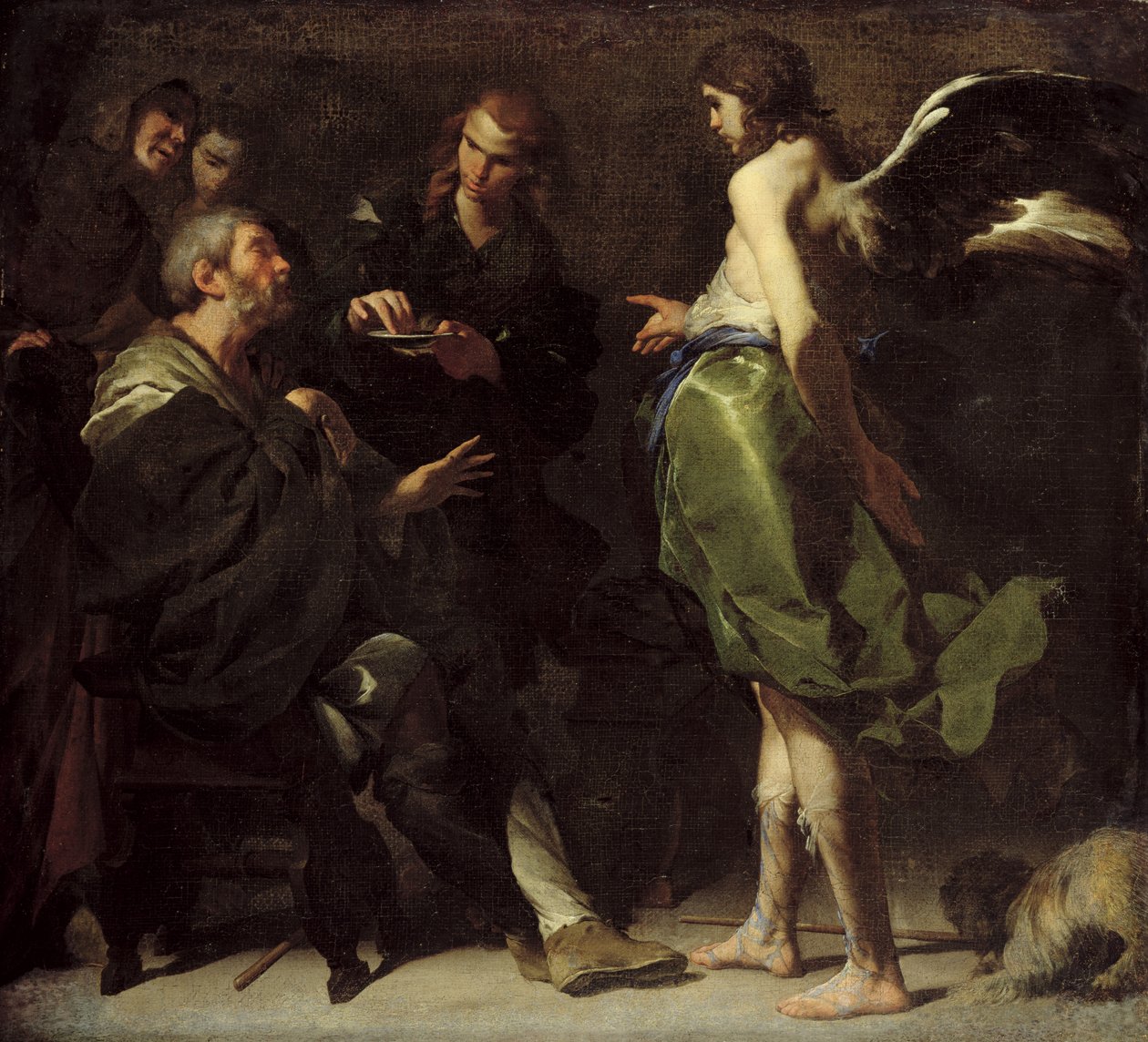 Młody Tobiasz uzdrawia swojego niewidomego ojca, ok. 1640 r. autorstwa Bernardo Cavallino