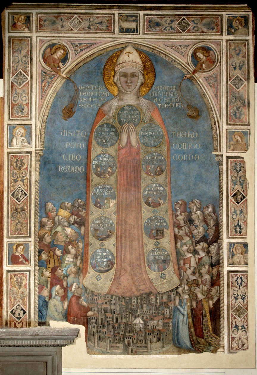 Madone de la Misericorde - Madonna Miłosierdzia (Madonna Miłosierdzia) par Daddi, Bernardo (1290-1350) autorstwa Bernardo Daddi