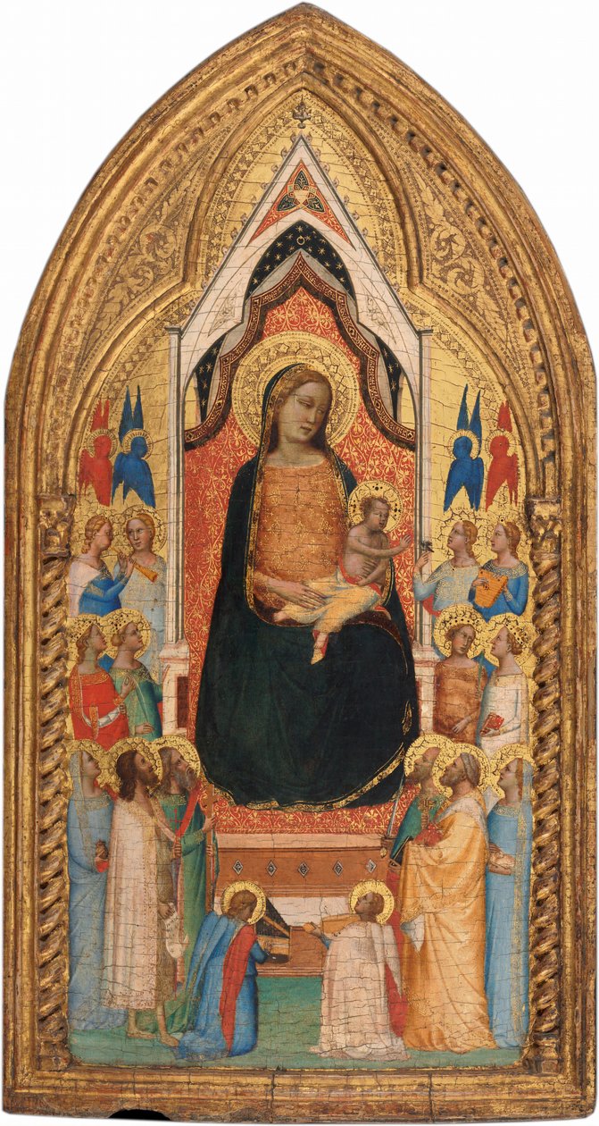 Madonna z Dzieciątkiem ze świętymi i aniołami, ok. 1930 1345. autorstwa Bernardo Daddi