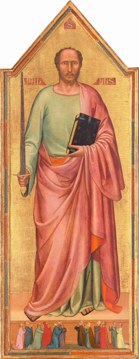 Św. Paweł i grupa wiernych, 1333. autorstwa Bernardo Daddi