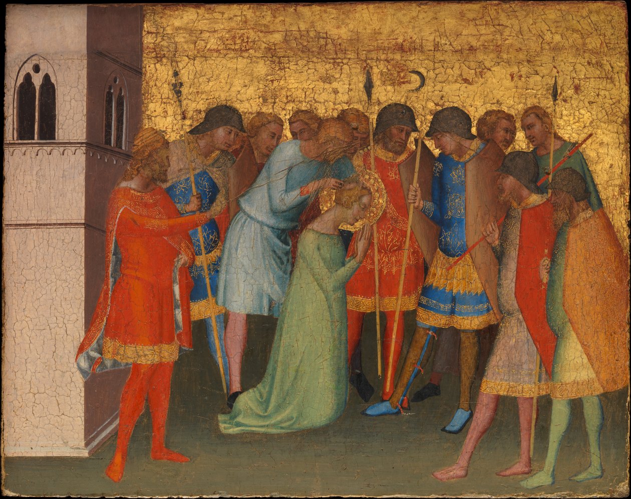 Św. Reparata w przygotowaniu do egzekucji, ok. 1327-48 (tempera na drewnie) autorstwa Bernardo Daddi