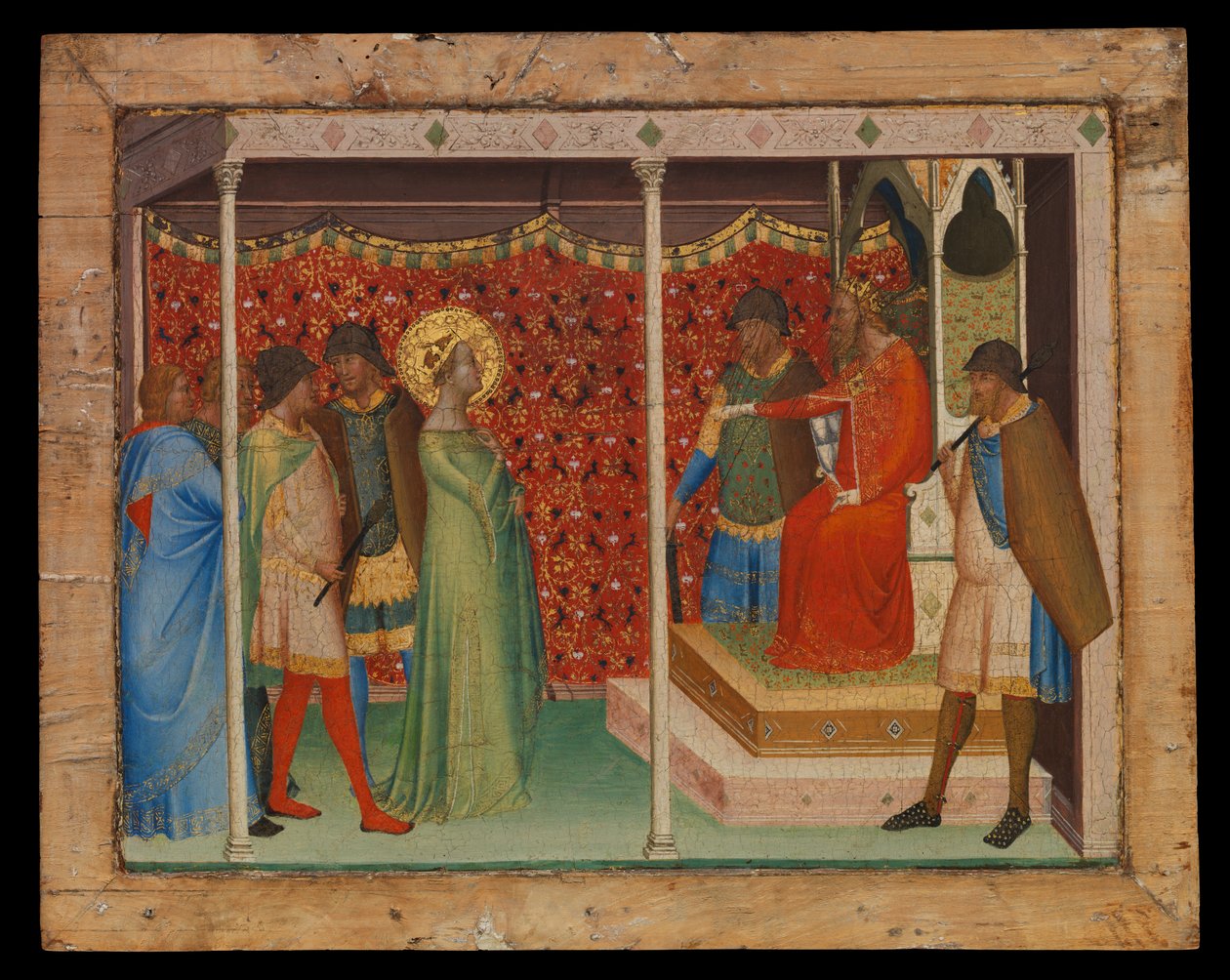 Św. Reparata przed cesarzem Decjusza, ok. 1338-40 (tempera na drewnie) autorstwa Bernardo Daddi
