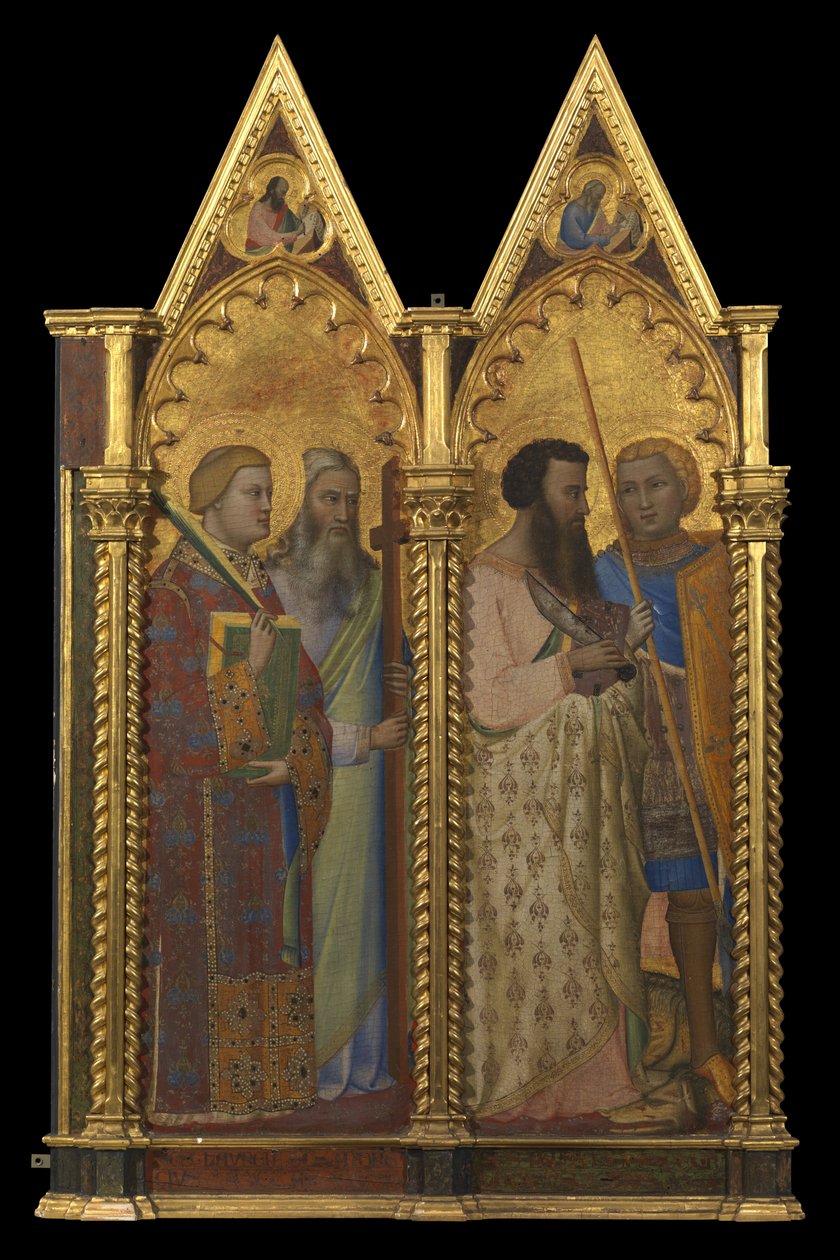 Święci Bartłomiej i Jerzy (lewy panel) (prosto) autorstwa Bernardo Daddi