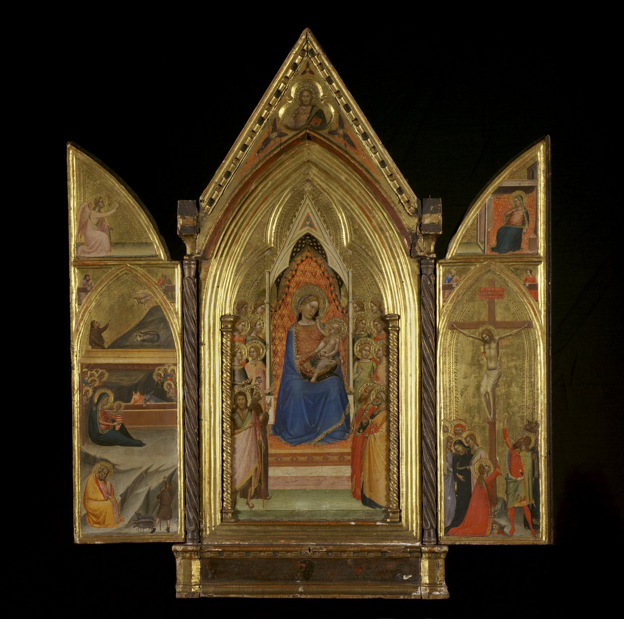 Madonna z Dzieciątkiem na tronie ze świętymi (panel środkowy) (odbyt.) autorstwa Bernardo Daddi