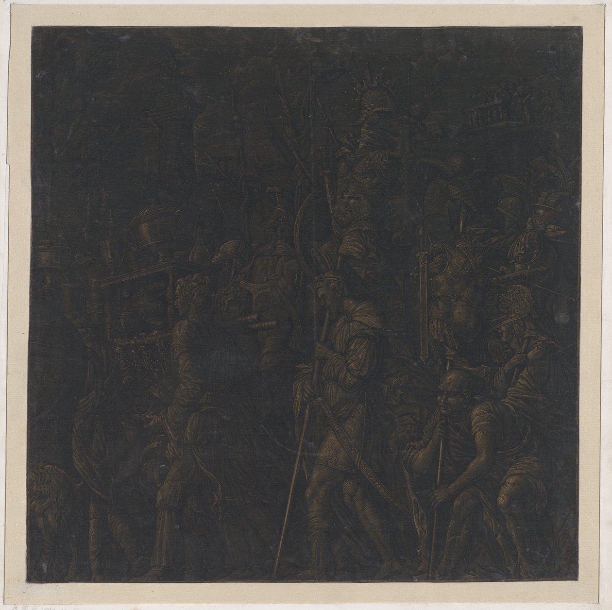 Arkusz 8 z Triumfów Cezara, za Mantegna, 1599. autorstwa Bernardo Malpizzi
