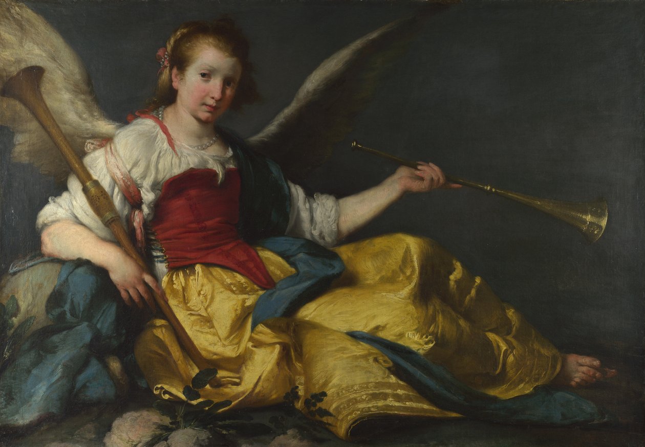 Personifikacja Sławy, c. 1635 autorstwa Bernardo Strozzi