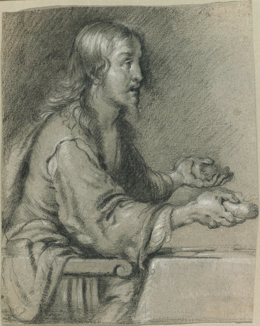 Chrystus w Emaus podarowuje chleb autorstwa Bernardo Strozzi