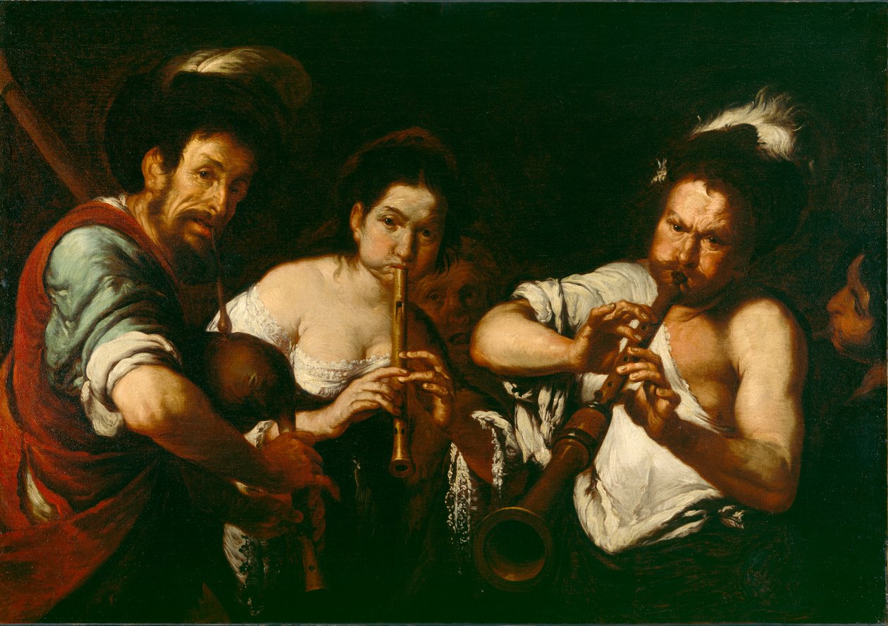 Muzycy uliczni, ok. 1630 autorstwa Bernardo Strozzi