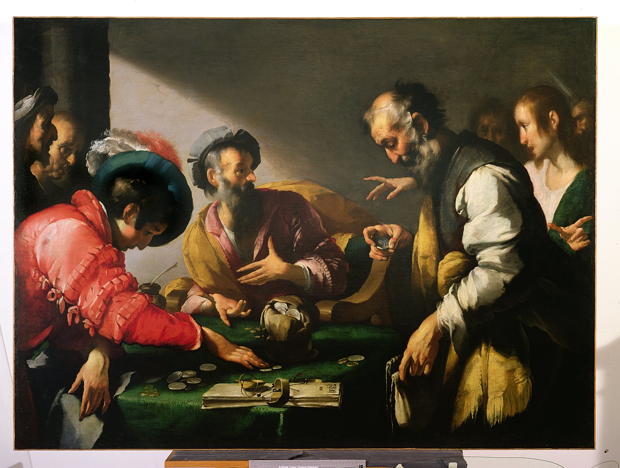 Powołanie św. Mateusza, ok. 1620 autorstwa Bernardo Strozzi