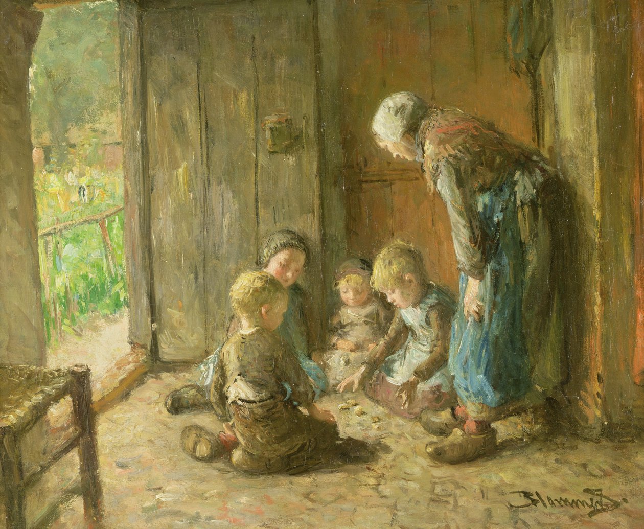 Gra w walety na wyciągnięcie ręki autorstwa Bernardus Johannes Blommers or Bloomers