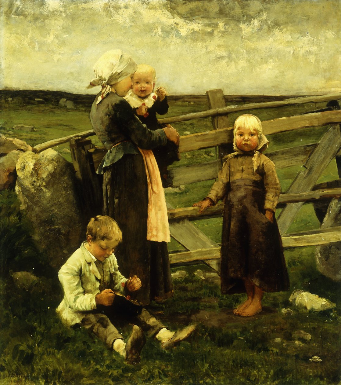 Dzieci z Wiśniami, autorstwa Bernardus Johannes Blommers or Bloomers