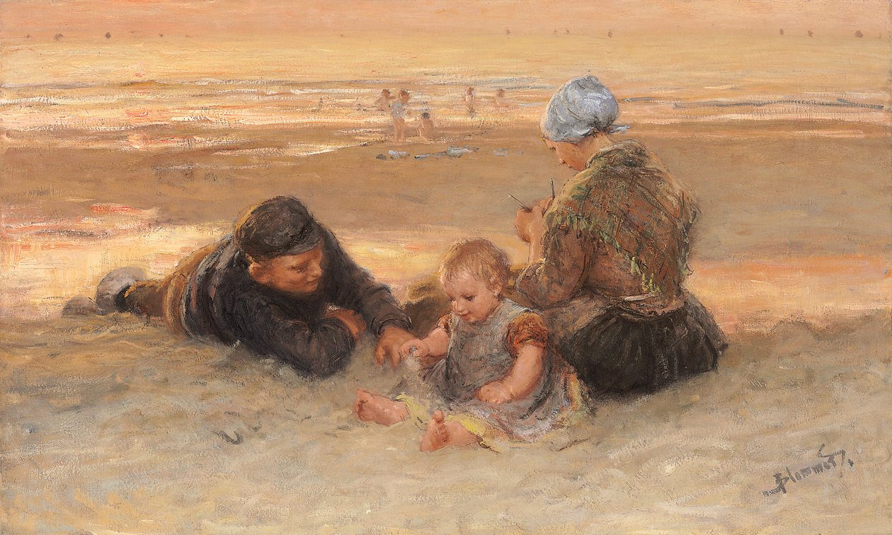 Szczęśliwa rodzina autorstwa Bernardus Johannes Blommers or Bloomers