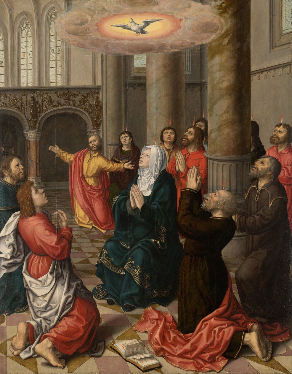 Zesłanie Ducha Świętego autorstwa Bernart van (follower of) Orley