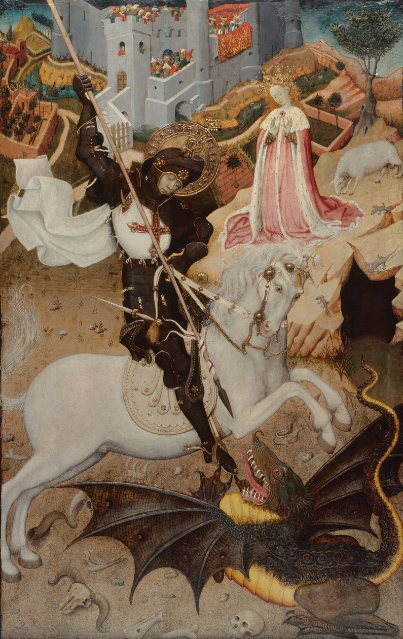Święty Jerzy zabijający smoka, 1434-1435 autorstwa Bernat Martorell the Elder