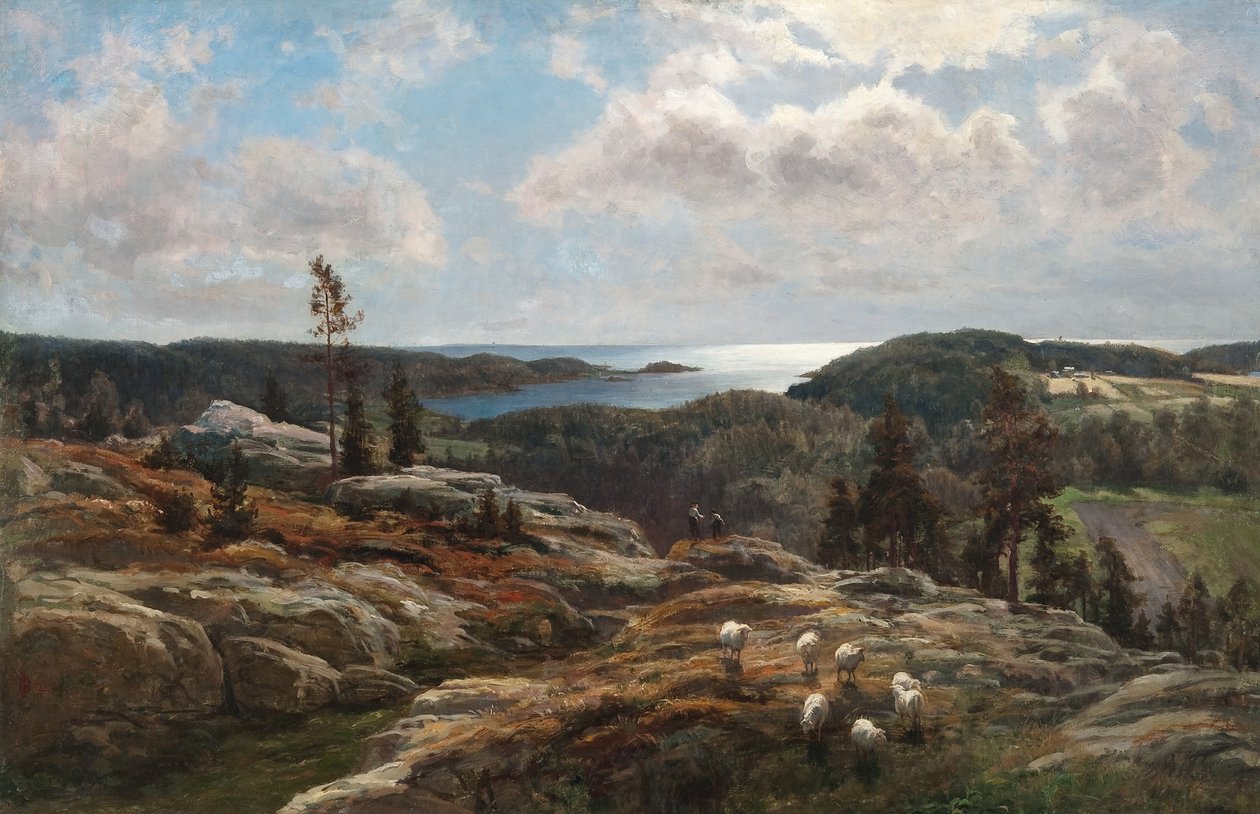 Widok na Ładogę autorstwa Berndt Lindholm