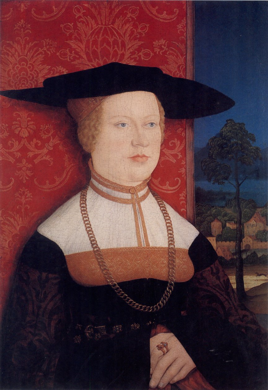 Portret Margarethe Rott z domu Vöhlin autorstwa Bernhard Strigel