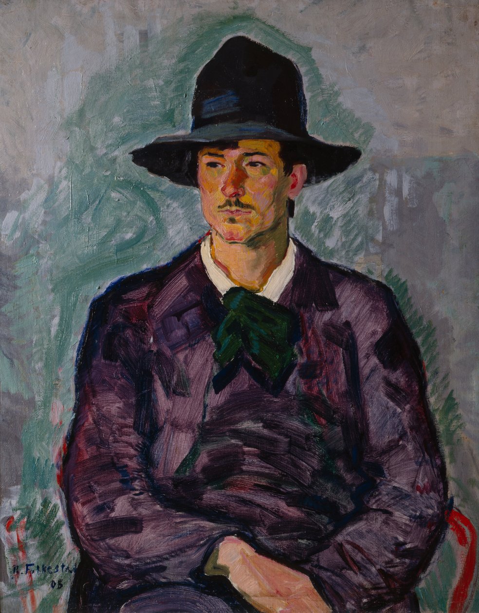 Malarz Theodor Laurey autorstwa Bernhard Dorotheus Folkestad