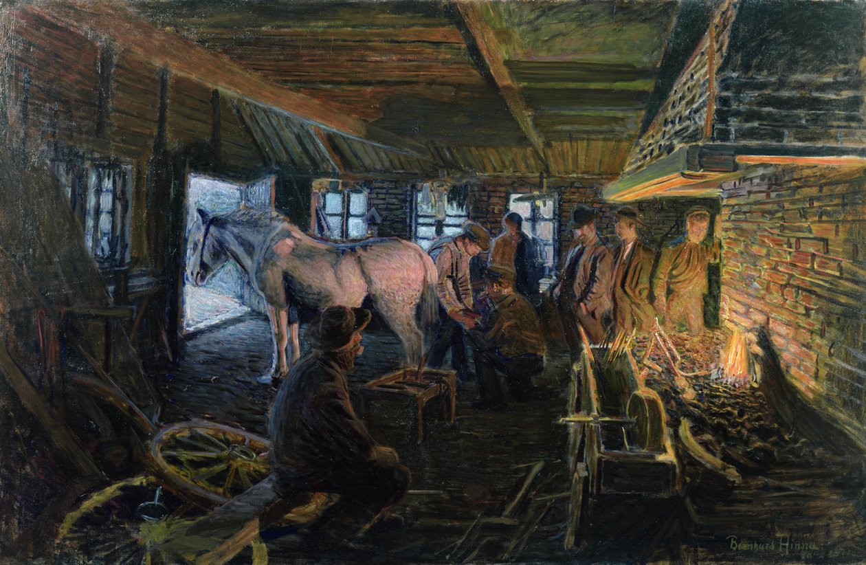 W kowalu autorstwa Bernhard Hinna