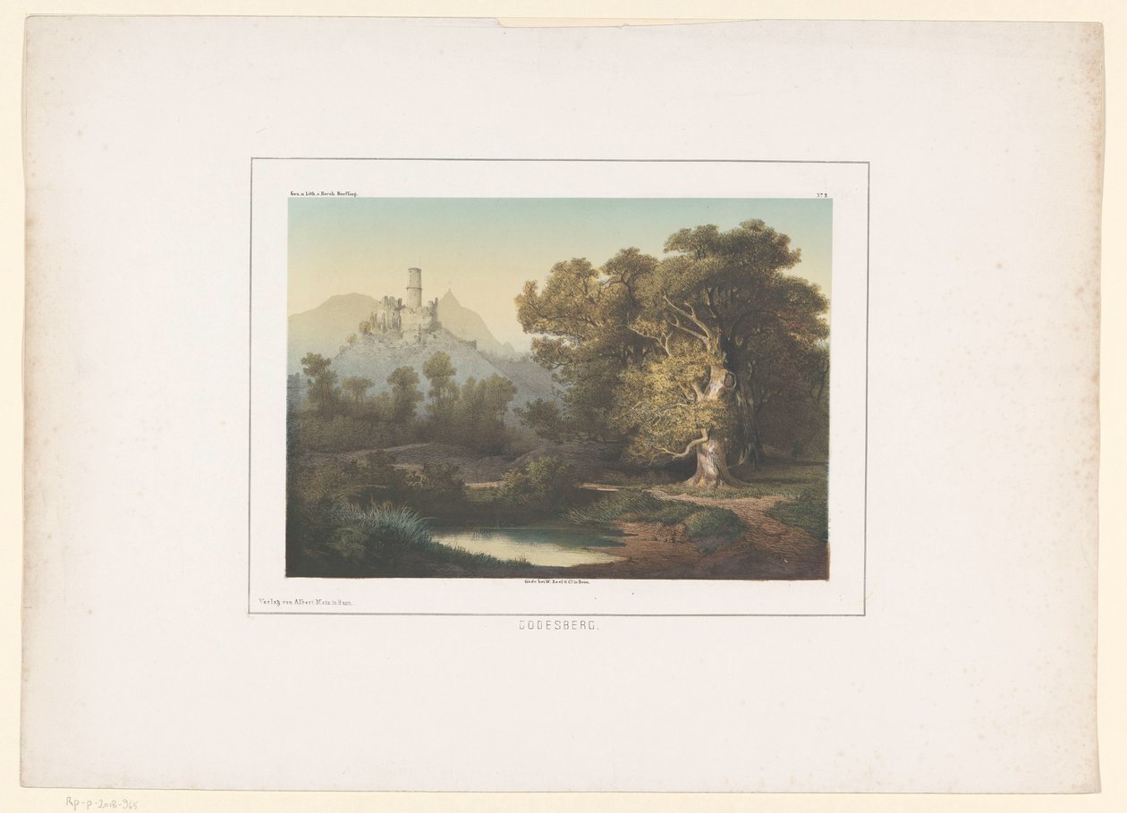 Widok na Godesburg w pobliżu Bad Godesberg Godesberg (tytuł na obiekcie) autorstwa Bernhard Hoefling