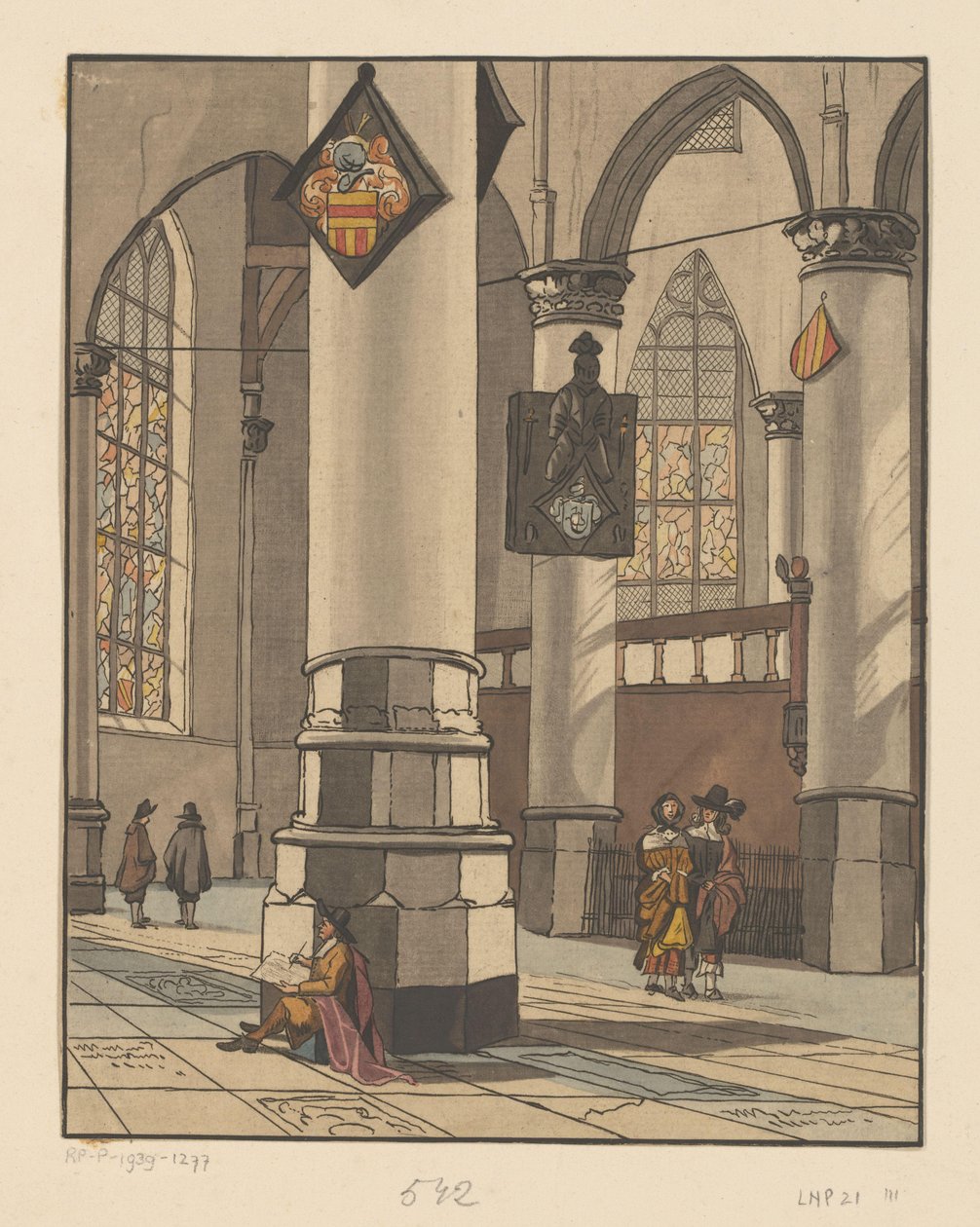 Kerkinterieur autorstwa Bernhard Schreuder
