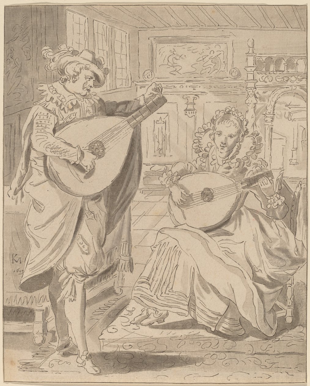 Musical Company, 1772, wydana 1774. autorstwa Bernhard Schreuder